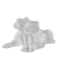 Motif Lion cubs Lionceaux Lalique Animal