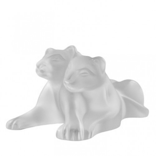 Motif Lion cubs Lionceaux Lalique Animal