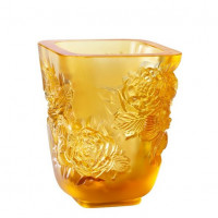 Peony small vase amber - Pivoines Ambre PM