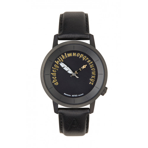 MONTRE ECRIVAIN B 38 PVD NOIR Akteo watch