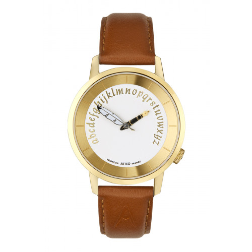 MONTRE ECRIVAIN W 38 PVD OR Akteo watch