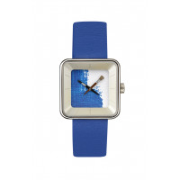 MONTRE PEINTURE BLEUE SQUARE 29 Akteo watch